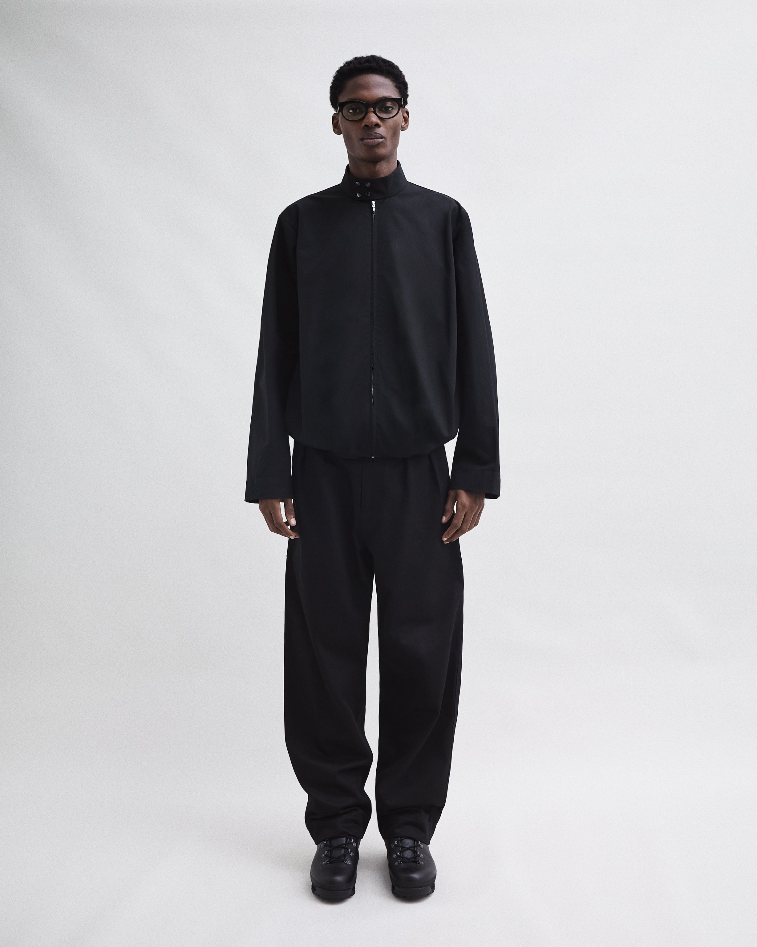 Pleated Harrington Jacket