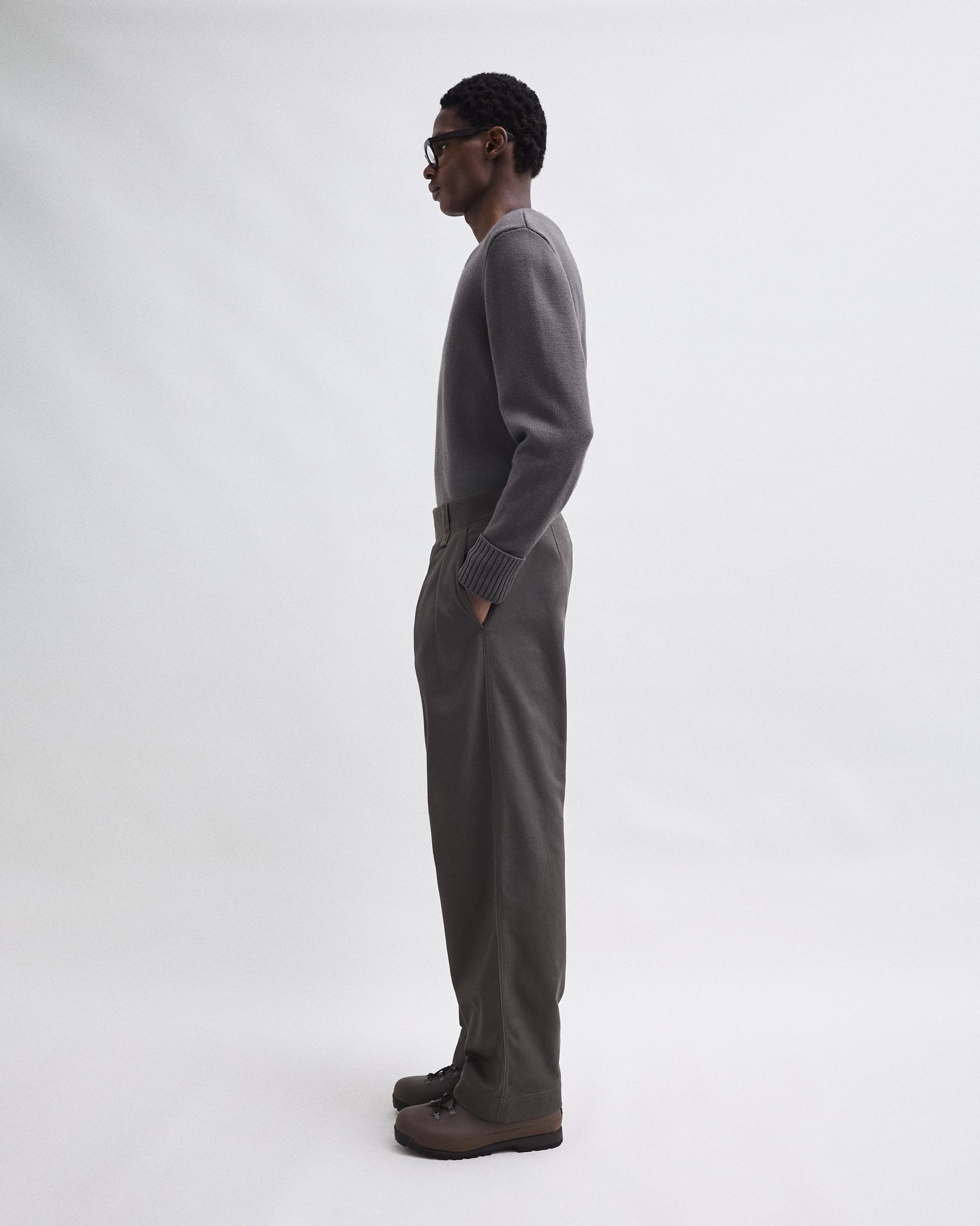 Double Pleat Trouser Clay