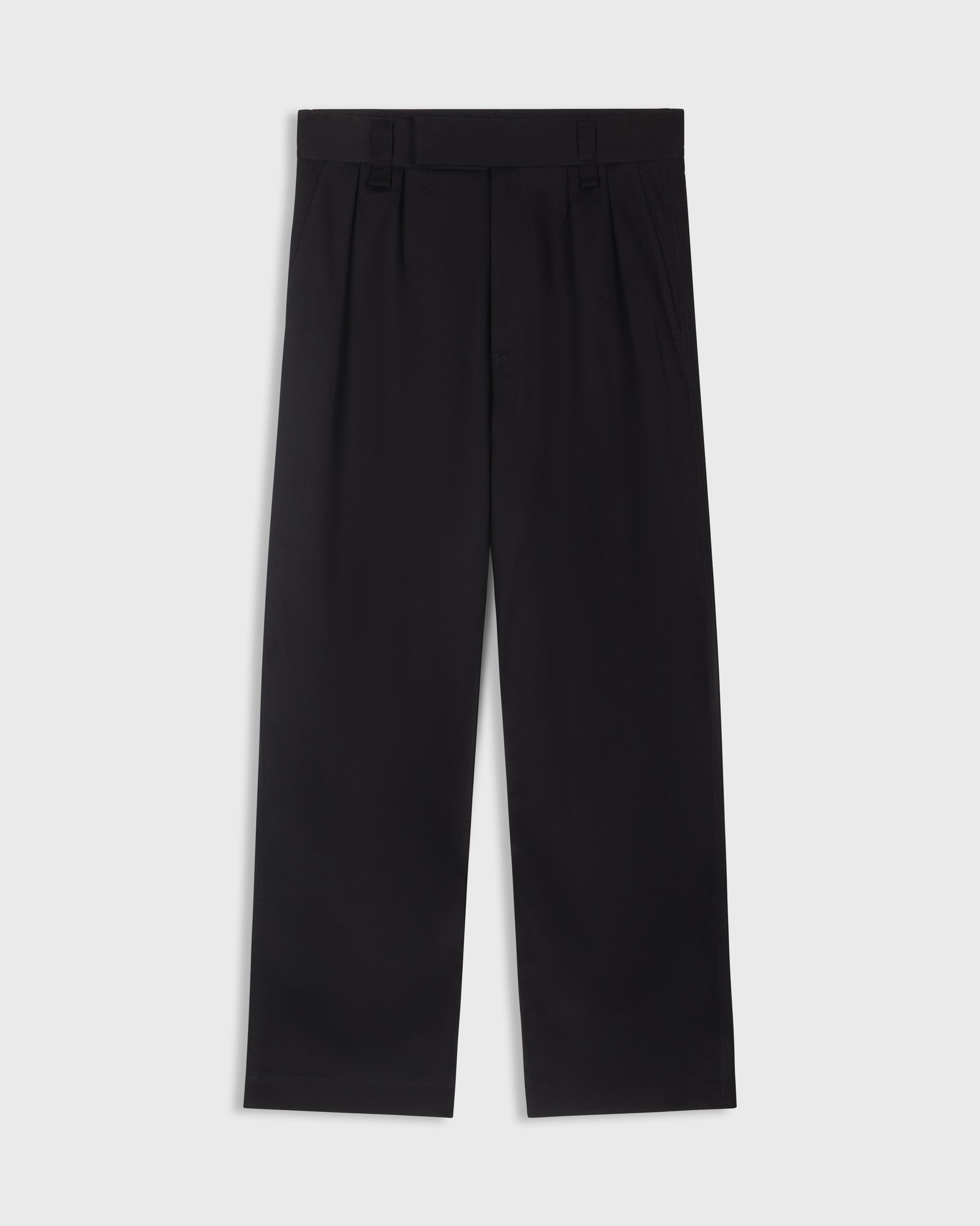 Double Pleat Trouser Black