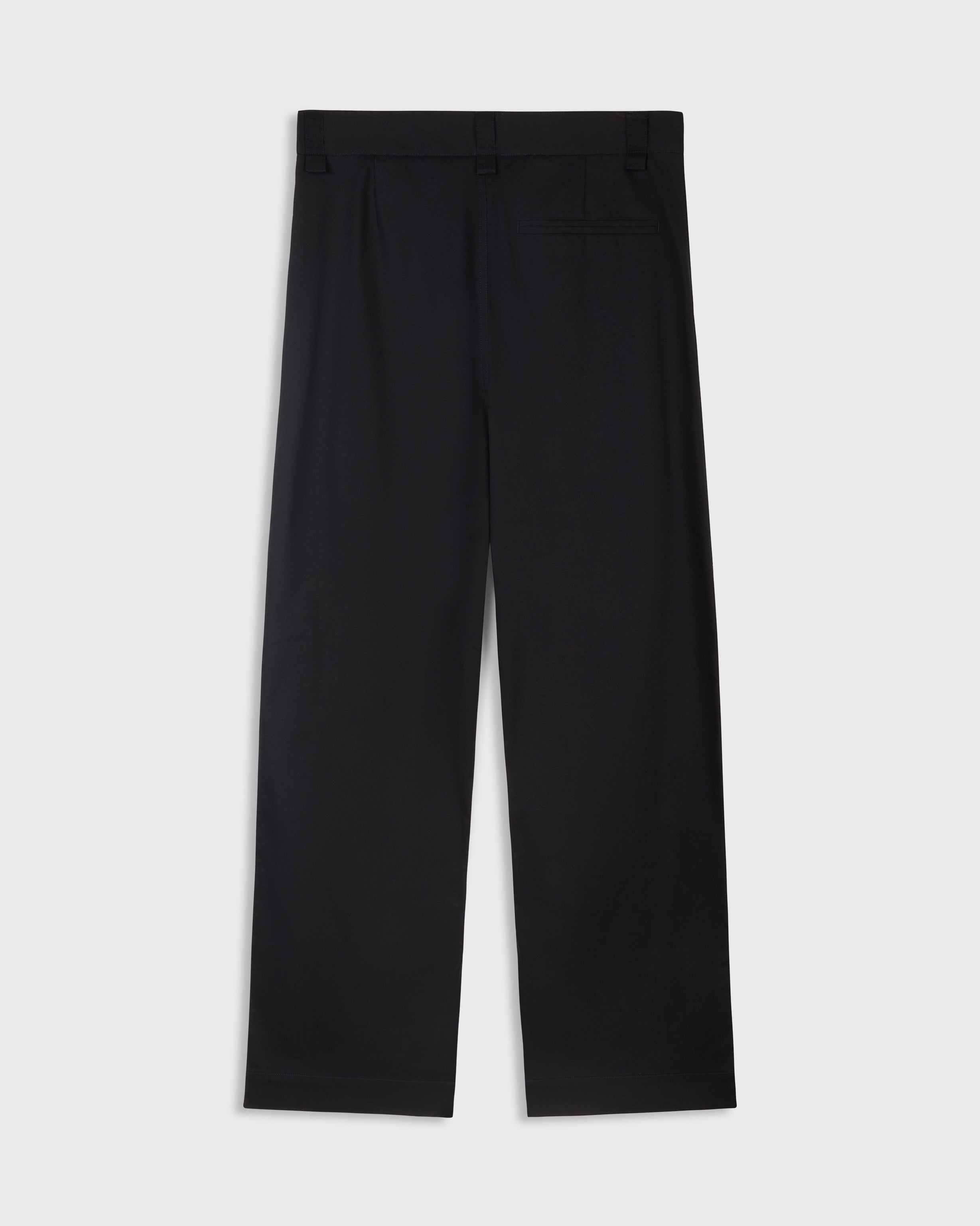 Double Pleat Trouser Black