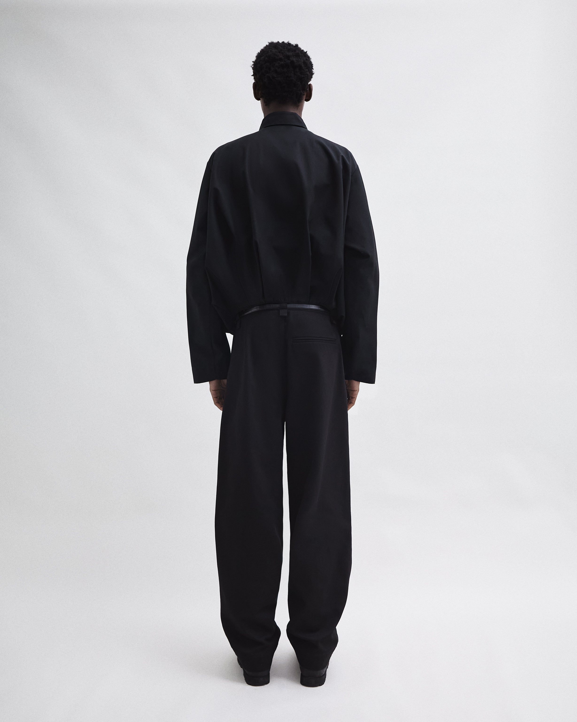 Pleated Harrington Jacket