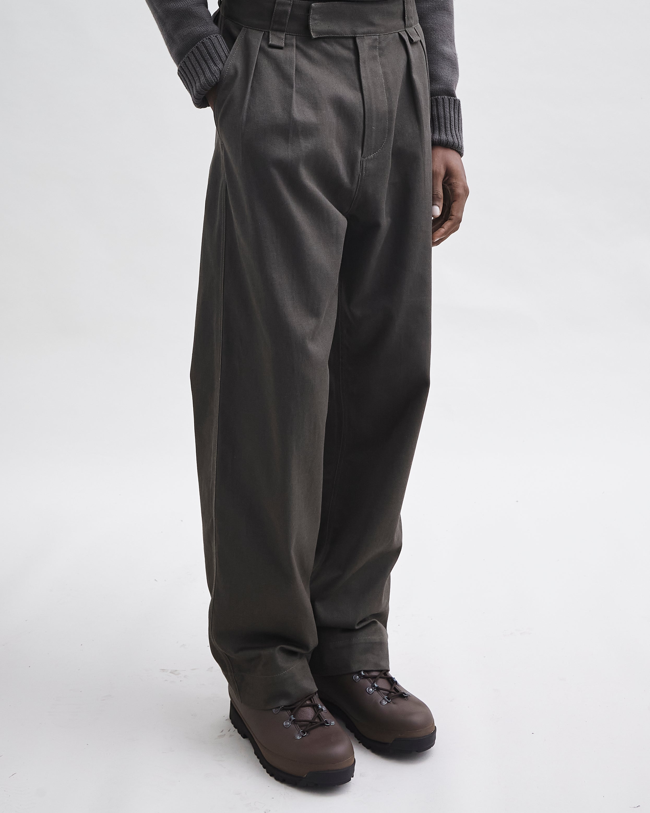 Double Pleat Trouser Khaki